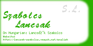 szabolcs lancsak business card